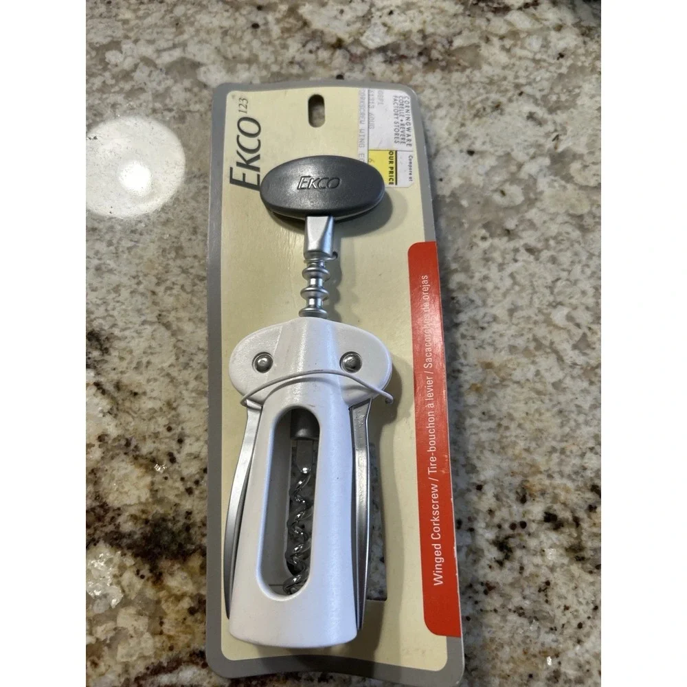 EKCO Winged Corkscrew Wine Opener Heavy Duty Die Cast New in Package